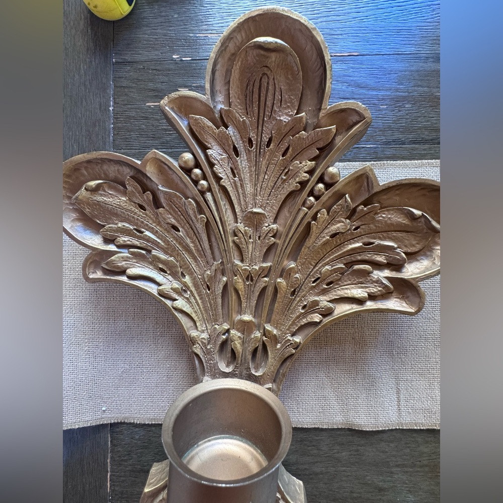 Vintage Homco Gold Decorative Candle Holder - Picture 6 of 8